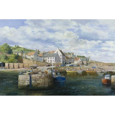 Clive Madgwick – Harbour at Crail in Fife